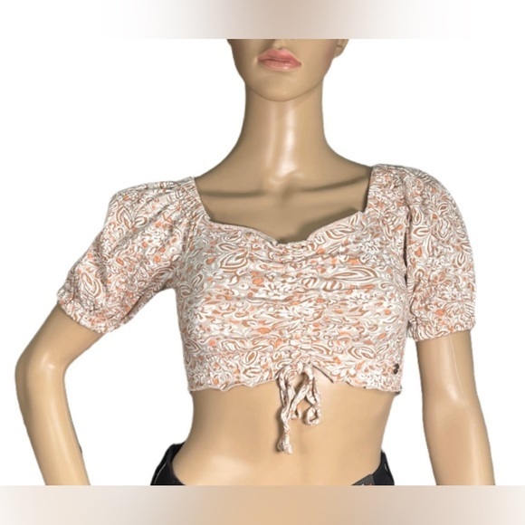ROXY Cropped Printed Top - Picture 1 of 8